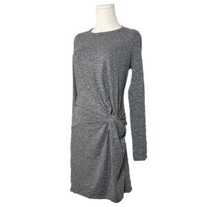 Topshop Side Twist Waist Knot Long Sleeve Knit Dress Size 6